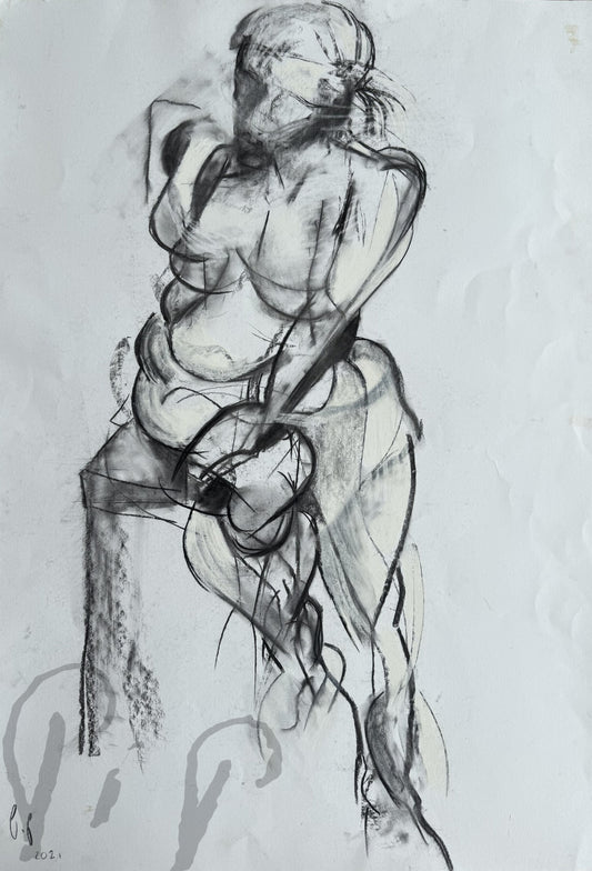 38. Abstract Nude drawn from life
