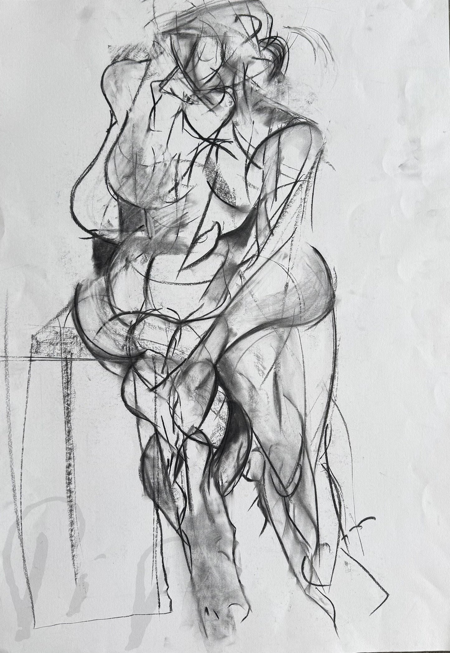 Abstract Nude drawn from life